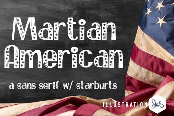 Martian American: A Festive Hand-Drawn Font for Bold Designs