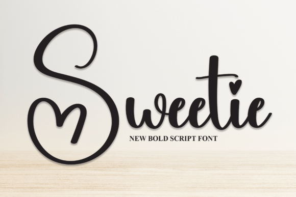 Sweetie: A Font with Heart Tails for Romantic Design